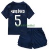 Maillot de Supporter Paris Saint-Germain Marquinhos 5 Domicile 2022-23 Pour Enfant